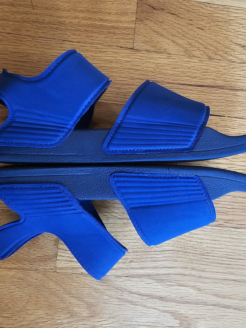 Adidas Adilette Kids Navy Blue Adjustable Strap Slide Sandals Size 2